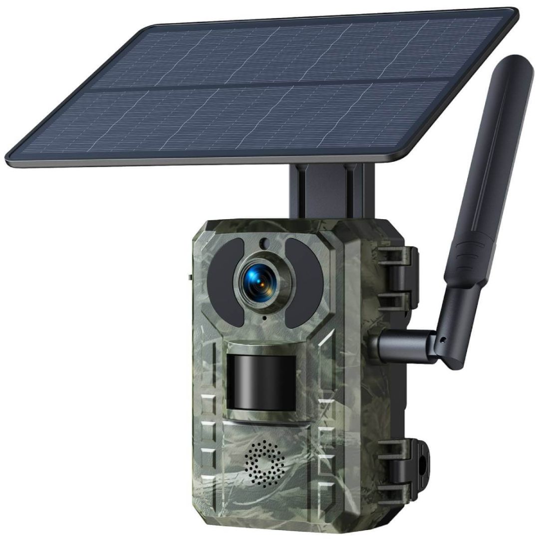 Caméra d'observation Naturecam 2.7K 4G avec diffusion en direct et panneau solaire