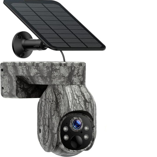 Caméra d'observation Naturecam 2.7K 4G 360° avec diffusion en direct et panneau solaire